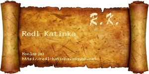 Redl Katinka névjegykártya